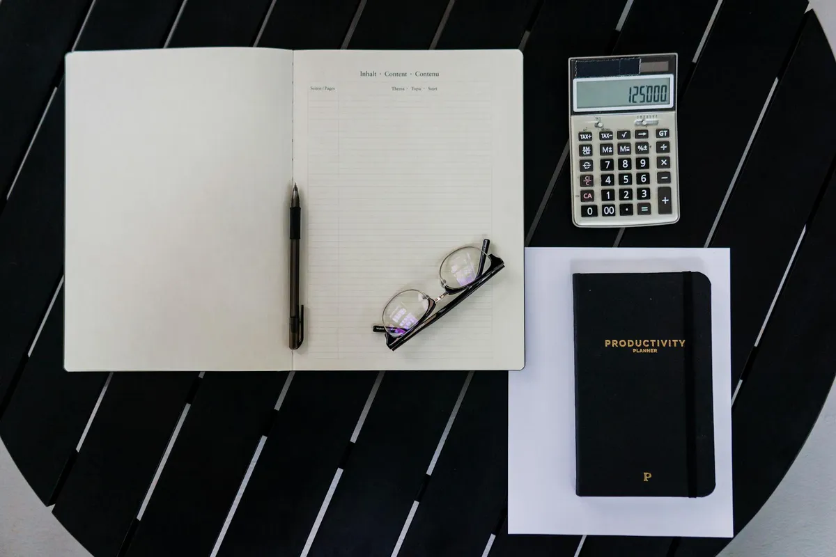 A clean desk setup for personal finance planning
